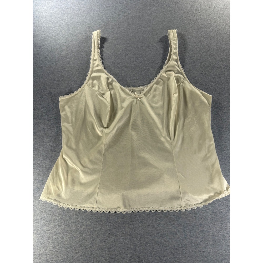 Vintage Warners Perfect Measure Cream Lace Trim Camisole Top 55200 Size 40